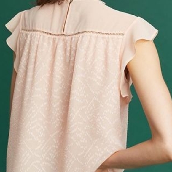 GUEST EDITOR becky soft peach flutter sleeve top - Picture 2 of 5